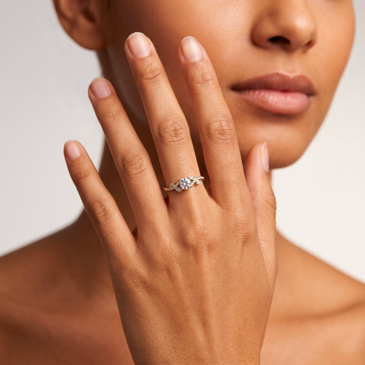 Bague Symbiosis - Argent 925 doré Or jaune 18k, Oxyde de zirconium - Maison Di Giorgio