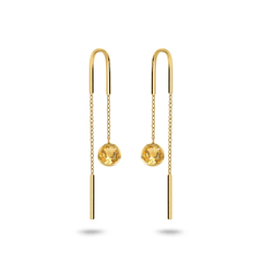 Boucles d'oreilles en Argent 925 doré Or jaune 18k assemblées de Citrine - Maison Di Giorgio