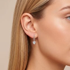 Boucles d'oreilles Secret Heart - Argent 925, Oxyde de zirconium - Maison Di Giorgio