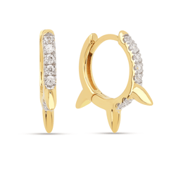 Boucles d'oreilles en Argent 925 doré Or jaune 18k assemblée d'Oxyde de zirconium - Maison Di Giorgio