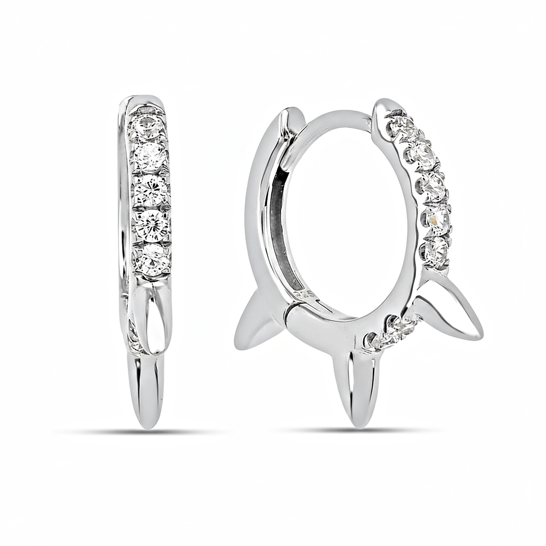 Boucles d'oreilles en Argent 925 assemblée d'Oxyde de zirconium - Maison Di Giorgio