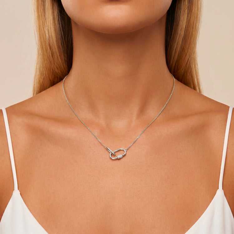 Collier Hold On - Argent 925, Oxyde de zirconium - Maison Di Giorgio