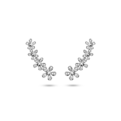 Boucles d'oreilles en Argent 925 plaqué Rhodium assemblées d'Oxyde de zirconium - Maison Di Giorgio