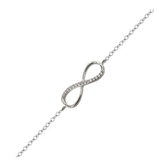 Bracelet en Argent 925 plaqué Rhodium assemblé d'oxyde de zirconium - Maison Di Giorgio