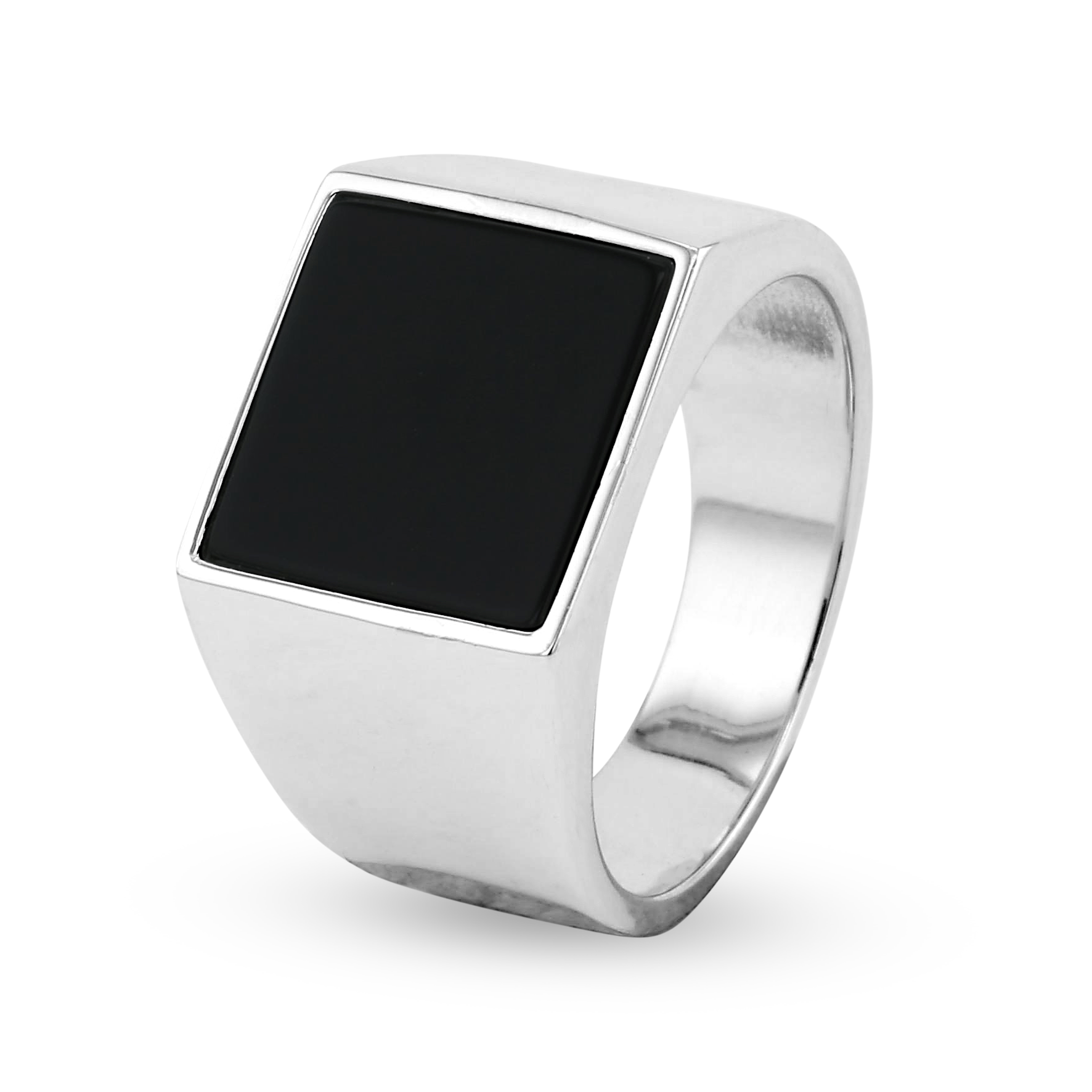 Bague en Argent 925 assemblée d'Onyx noir - Maison Di Giorgio