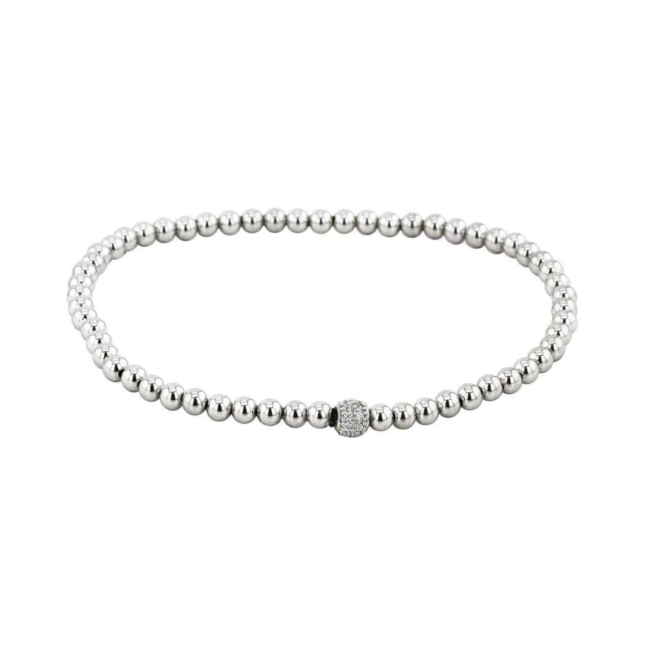 Bracelet en Argent 925 plaqué Rhodium assemblé d'oxyde de zirconium - Maison Di Giorgio