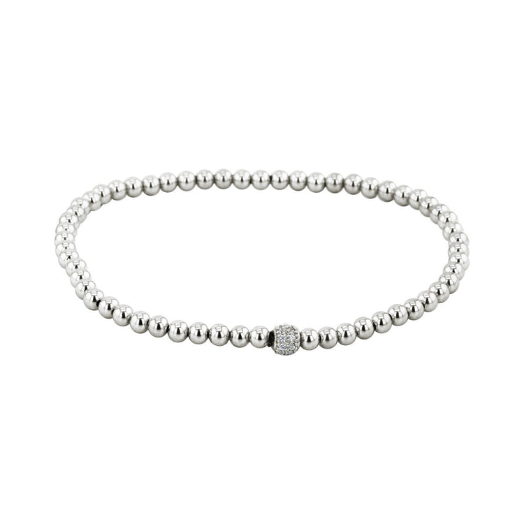 Bracelet en Argent 925 plaqué Rhodium assemblé d'oxyde de zirconium - Maison Di Giorgio