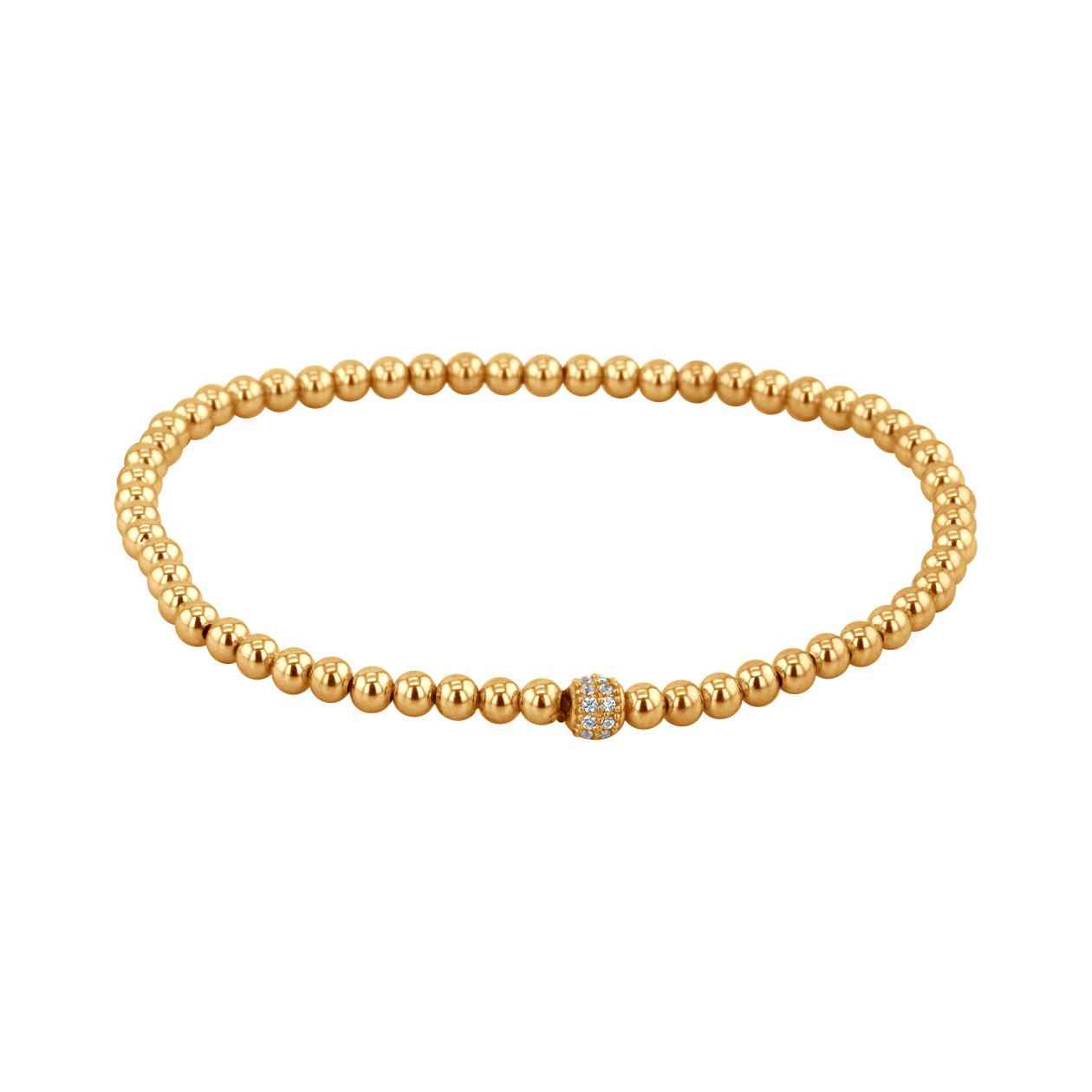 Bracelet en Argent 925 doré Or rose 18k assemblé d'oxyde de zirconium - Maison Di Giorgio