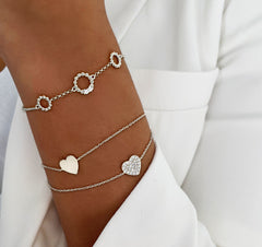 Bracelet en Argent 925 plaqué Rhodium assemblé d'oxyde de zirconium - Maison Di Giorgio