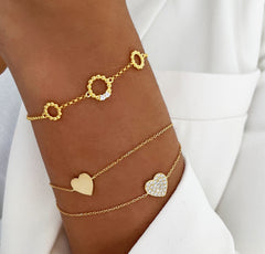 Bracelet en Argent 925 doré Or jaune 18k assemblé d'oxyde de zirconium - Maison Di Giorgio