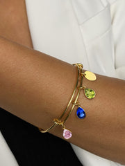 Bracelet en Argent 925 doré Or jaune 18k assemblé d'oxyde de zirconium - Maison Di Giorgio