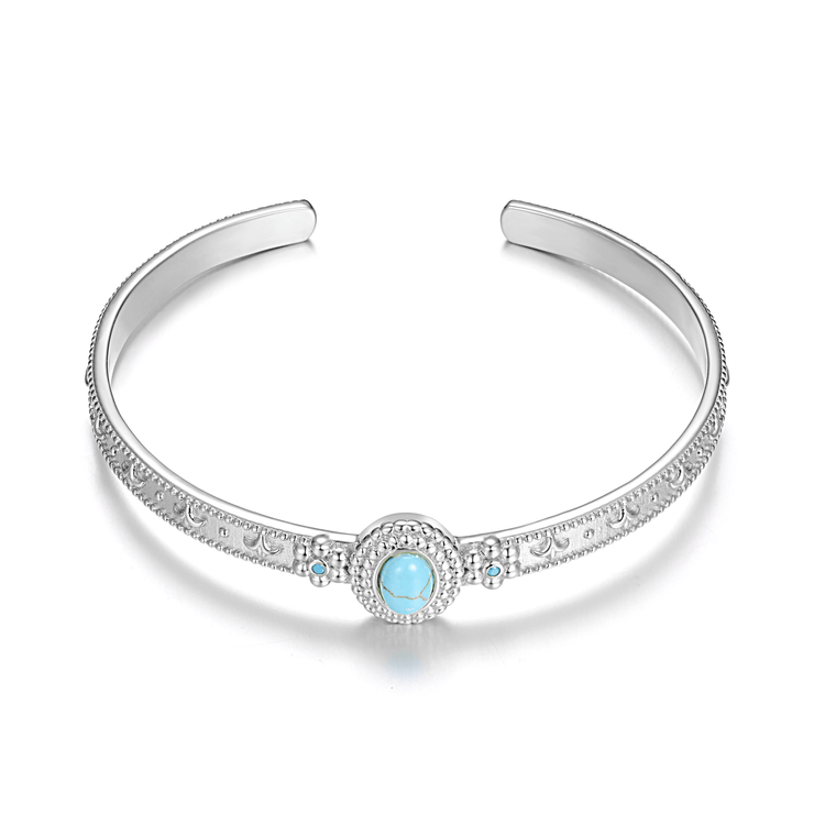 Bracelet en Argent 925 assemblé de Turquoise - Maison Di Giorgio