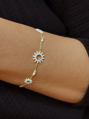 Bracelet en Argent 925 doré Or jaune 18k assemblée d'Oxyde de zirconium - Maison Di Giorgio