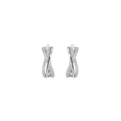 Boucles d'oreilles en Argent 925 plaqué Rhodium assemblées d'Oxyde de zirconium - Maison Di Giorgio