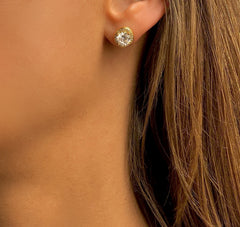 Boucles d'oreilles en Argent 925 plaqué Rhodium assemblées d'Oxyde de zirconium blanc - Maison Di Giorgio