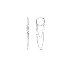 Boucles d'oreilles en Argent 925 plaqué Rhodium - Maison Di Giorgio