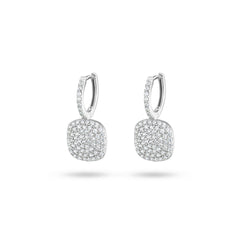 Boucles d'oreilles en Argent 925 plaqué Rhodium assemblées d'Oxyde de zirconium - Maison Di Giorgio