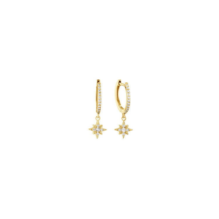 Boucles d'oreilles en Argent 925 doré Or jaune 18k assemblées d'oxyde de zirconium - Maison Di Giorgio