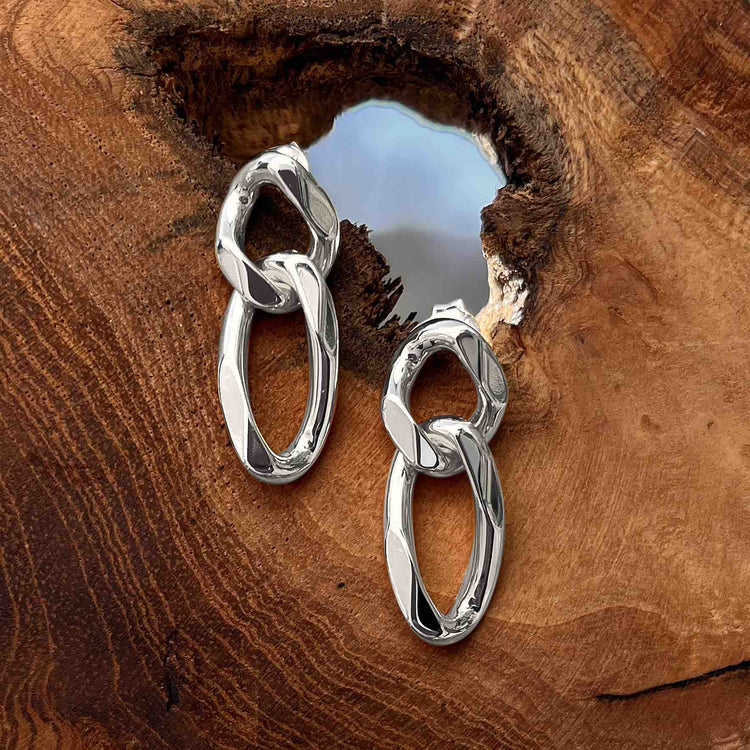 Boucles d'oreilles en Argent 925 plaqué Rhodium - Maison Di Giorgio