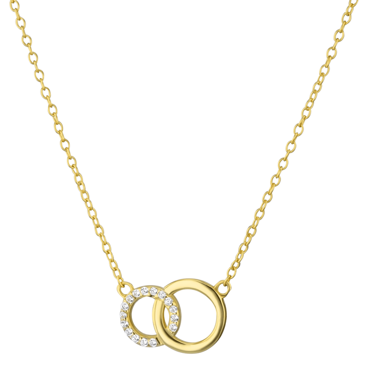 Collier en Argent 925 doré Or jaune 18k assemblé d'Oxyde de zirconium - Maison Di Giorgio