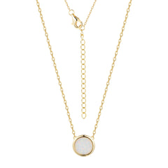 Collier en Argent 925 doré Or jaune 18k assemblé d'Opale - Maison Di Giorgio