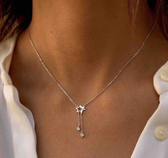 Collier en Argent 925 plaqué Rhodium assemblé d'Oxyde de zirconium - Maison Di Giorgio