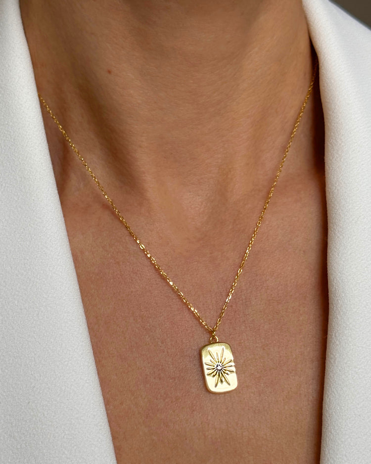 Collier en Argent 925 doré Or jaune 18k assemblé d'Oxyde de zirconium - Maison Di Giorgio