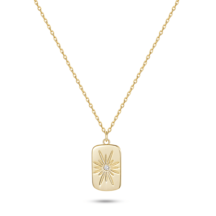 Collier en Argent 925 doré Or jaune 18k assemblé d'Oxyde de zirconium - Maison Di Giorgio