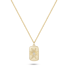 Collier en Argent 925 doré Or jaune 18k assemblé d'Oxyde de zirconium - Maison Di Giorgio