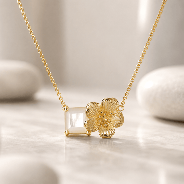 Collier - Argent 925 doré Or jaune 18k, Nacre - Maison Di Giorgio