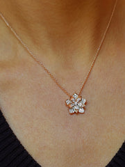 Collier en Argent 925 doré Or rose 18k assemblée d'Oxyde de zirconium - Maison Di Giorgio