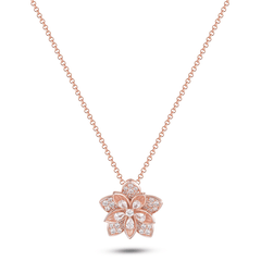Collier en Argent 925 doré Or rose 18k assemblée d'Oxyde de zirconium - Maison Di Giorgio