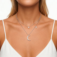 Collier Luna - Argent 925, Oxyde de zirconium - Maison Di Giorgio