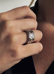 Bague en Argent 925 plaqué Rhodium - Maison Di Giorgio