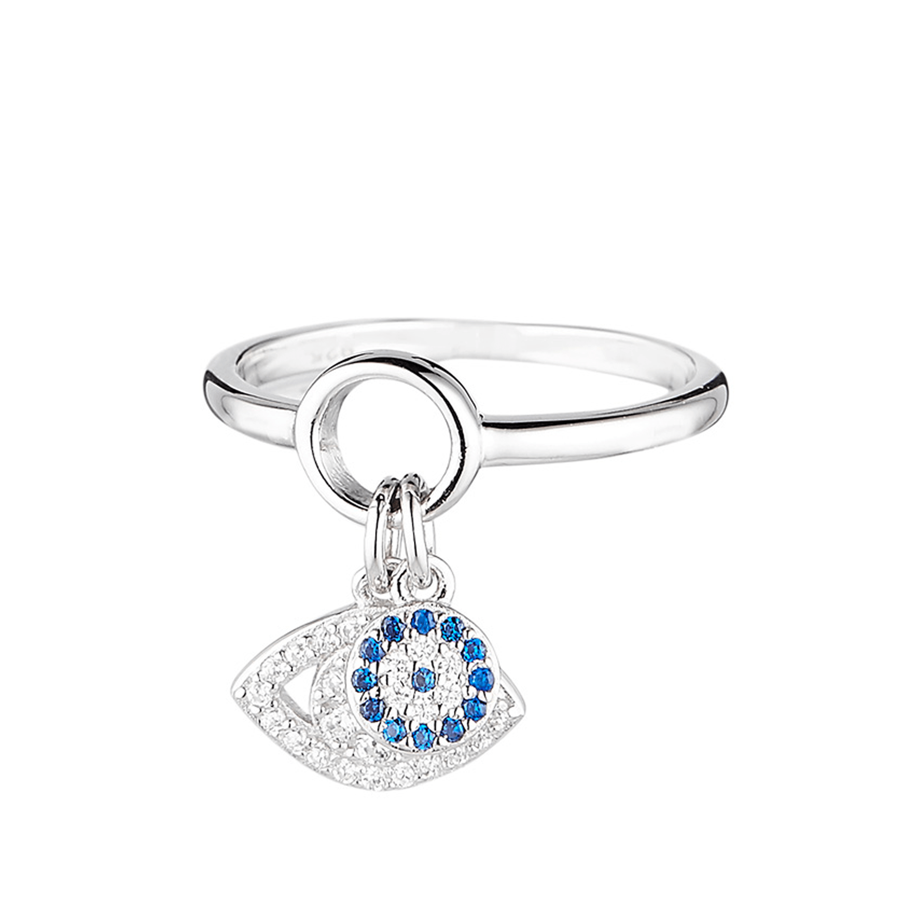 Bague en Argent 925 plaqué Rhodium assemblée d'oxyde de zirconium - Maison Di Giorgio