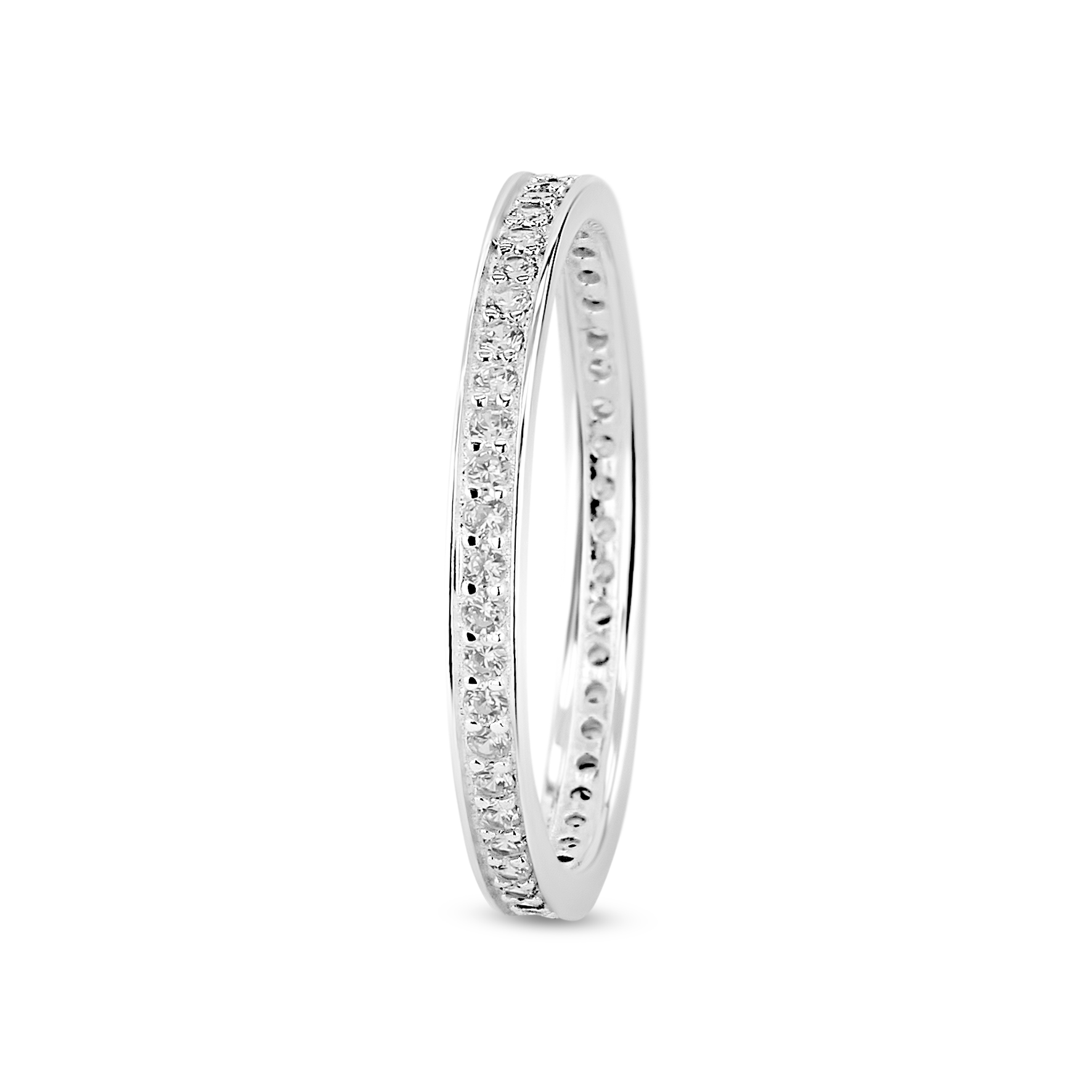 Bague en Argent 925 plaqué Rhodium assemblée d'oxyde de zirconium - Maison Di Giorgio
