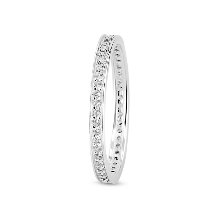 Bague en Argent 925 plaqué Rhodium assemblée d'oxyde de zirconium - Maison Di Giorgio