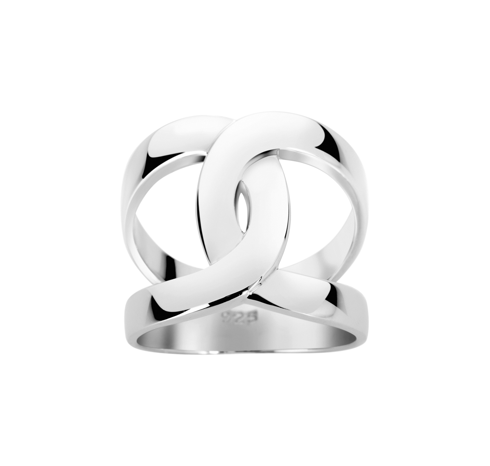 Bague en Argent 925 plaqué Rhodium assemblée d'oxyde de zirconium - Maison Di Giorgio