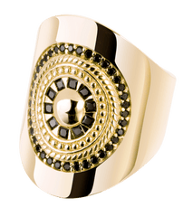 Bague en Argent 925 doré Or jaune 18k assemblée d'Oxyde de zirconium - Maison Di Giorgio
