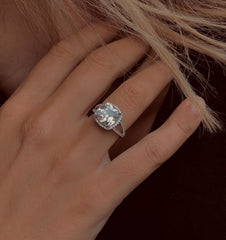 Bague en Argent 925 plaqué Rhodium assemblée d'oxyde de zirconium - Maison Di Giorgio