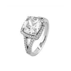 Bague en Argent 925 plaqué Rhodium assemblée d'oxyde de zirconium - Maison Di Giorgio