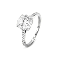 Bague en Argent 925 plaqué Rhodium assemblée d'oxyde de zirconium blanc - Maison Di Giorgio