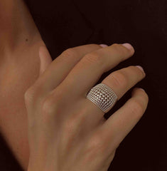 Bague en Argent 925 plaqué Rhodium - Maison Di Giorgio