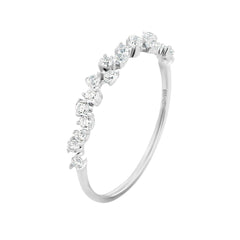 Bague en Argent 925 plaqué Rhodium assemblée d'oxyde de zirconium - Maison Di Giorgio