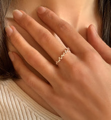 Bague en Argent 925 doré Or rose 18k assemblée d'Oxyde de zirconium - Maison Di Giorgio
