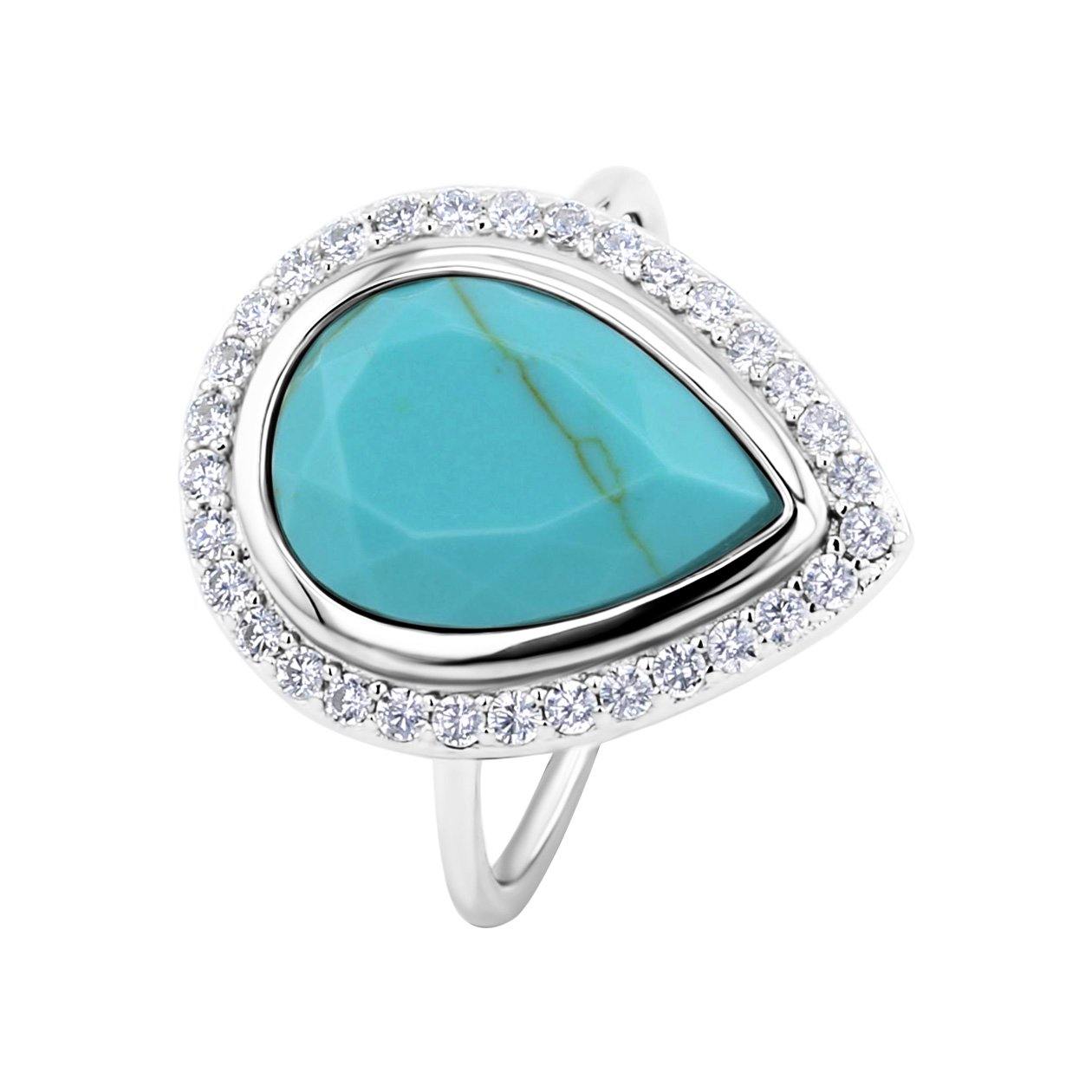 Bague en Argent 925 assemblée de Turquoise - Maison Di Giorgio