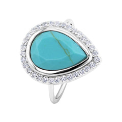 Bague en Argent 925 assemblée de Turquoise - Maison Di Giorgio