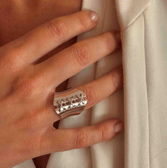 Bague en Argent 925 plaqué Rhodium - Maison Di Giorgio