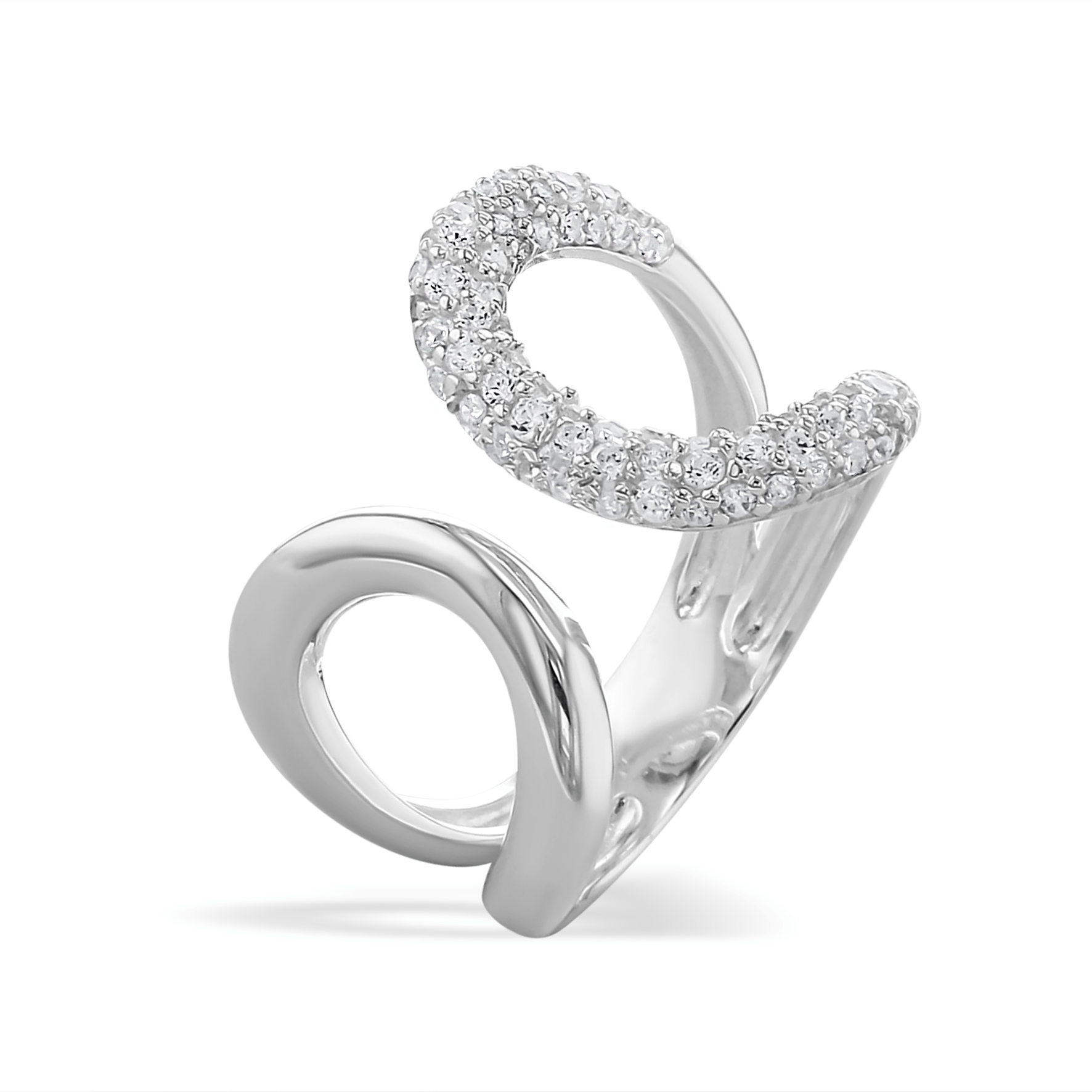 Bague en Argent 925 assemblée d'oxyde de zirconium blanc - Maison Di Giorgio