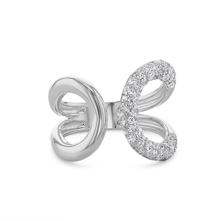 Bague en Argent 925 assemblée d'oxyde de zirconium blanc - Maison Di Giorgio
